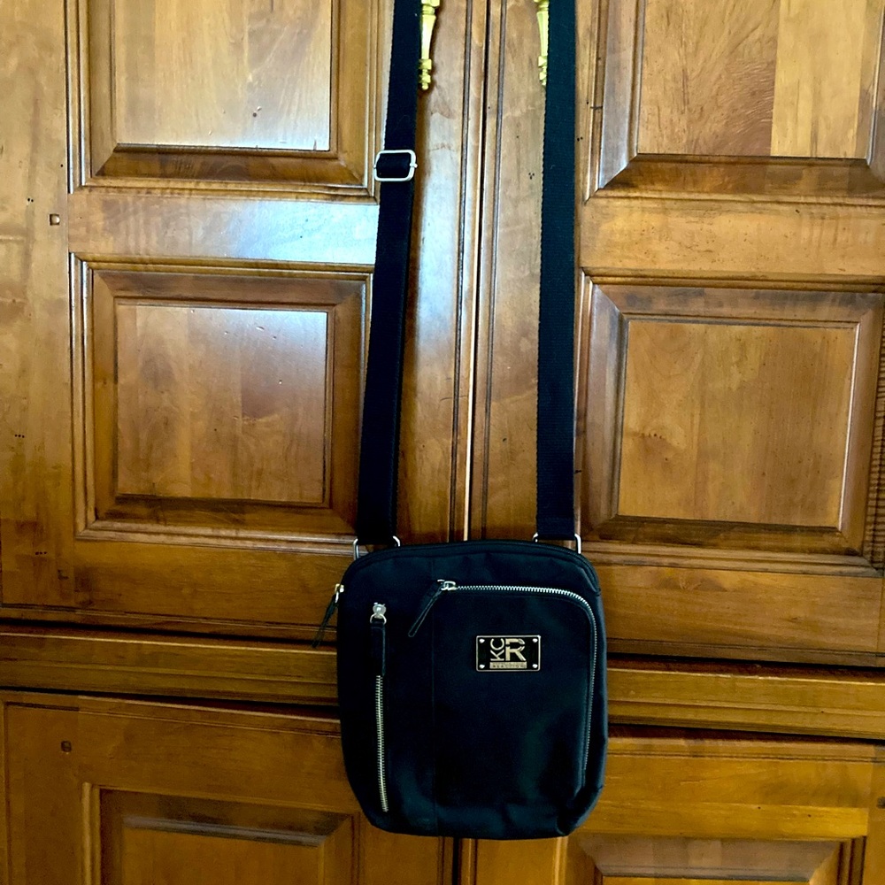 Kenneth Cole Reaction Black Nylon Crossbody Bag